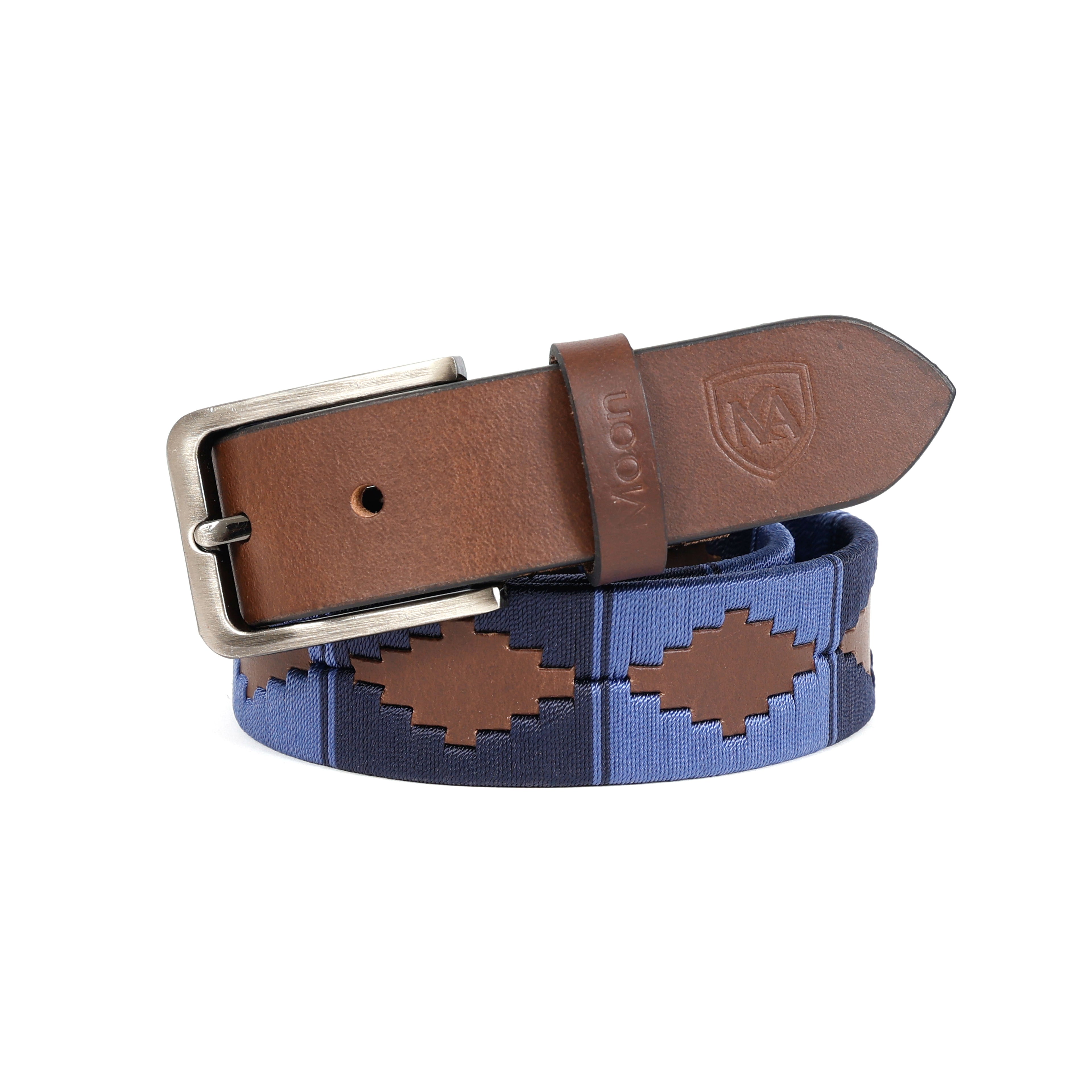 Blue & Brown Handcrafted Leather Polo Belt