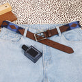 Blue & Brown Handcrafted Leather Polo Belt