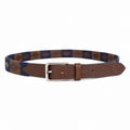Blue And Brown Polo Leather Belt for Men
