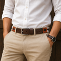 Polo Genuine Brown Leather Belt for Men