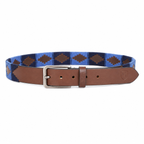 Blue & Brown Polo Leather Belt for Men