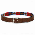 Brown Polo Leather Belt with Silver Buckle