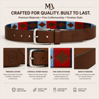 Brown Polo Leather Belt with Silver Buckle